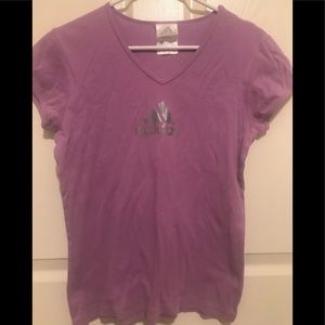 Adidas Purple Shirt Womens Size Medium